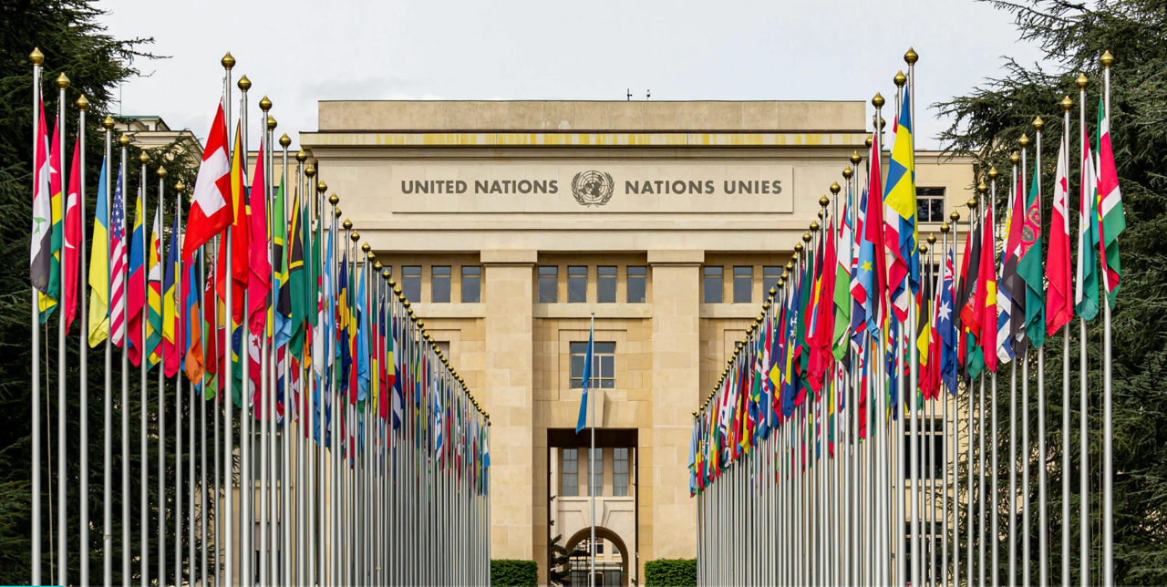 UN Geneva flags